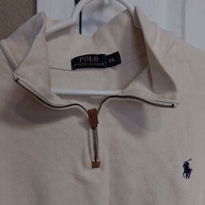 Polo Ralph Lauren Off-White Quarter-Zip Sweater